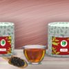 Assam 2nd flush: tea boxes, cup infusion, dry tea leaves