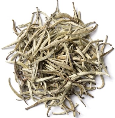 Silver Needle tea leaves 